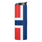 Noorwegen Travel Mug, patriottische Noorse vlag Thermosbeker (Gedraaid links)