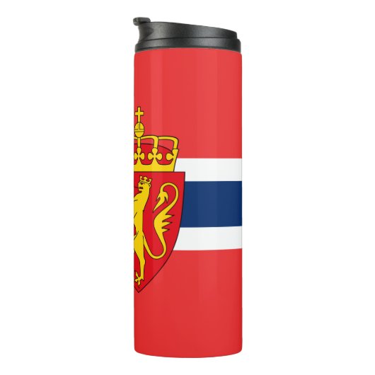 Noorwegen Travel Mug, patriottische Noorse vlag Thermosbeker (Geroteerd rechts)