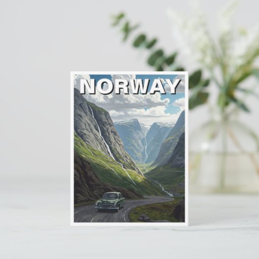 Noorwegen Trollstigen Briefkaart (Staand voorkant)