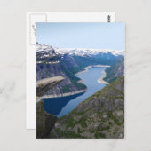 Noorwegen - Trolltunga Briefkaart (Voorkant / Achterkant)