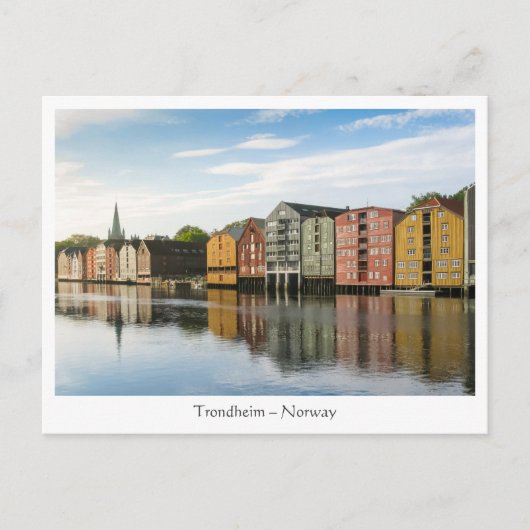 Noorwegen Trondheim Houses Briefkaart (Voorkant)