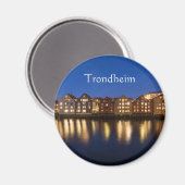 Noorwegen Trondheim te Night Magneet (Voorkant / Achterkant)