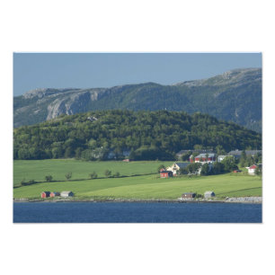 Noorwegen, Trondheimsforden, Trondheim. Typisch Foto Afdruk
