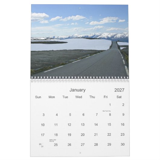 Noorwegen verkennen kalender (Jan 2027)