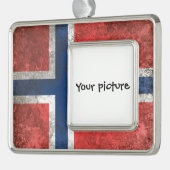 Noorwegen Verzilverd Omlijst Ornament (Links)