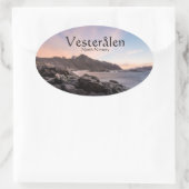 Noorwegen Vesteralen Seascape Ovale Sticker (Tas)