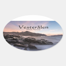 Noorwegen Vesteralen Seascape Ovale Sticker