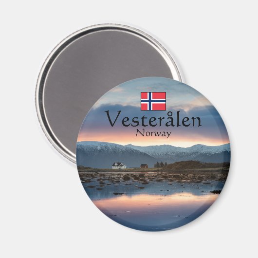 Noorwegen Vesteralen Souvenir Magneet (Voorkant / Achterkant)