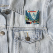 Noorwegen Vierkante Button 5,1 Cm (In situ)