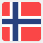 Noorwegen Vierkante Sticker (Voorkant)