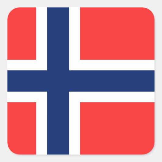 Noorwegen Vierkante Sticker (Voorkant)