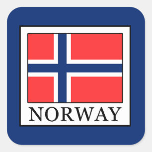Noorwegen Vierkante Sticker