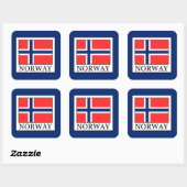 Noorwegen Vierkante Sticker (Vel)