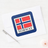 Noorwegen Vierkante Sticker (Envelop)