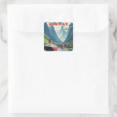 Noorwegen Vierkante Sticker (Tas)