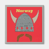 Noorwegen, Viking Head Magneet (Voorkant)