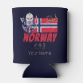 Noorwegen Viking  vlag en schip Souvenir Blikjeskoeler (Achterkant)