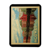 Noorwegen Vintage Travel Magneet (Verticaal)
