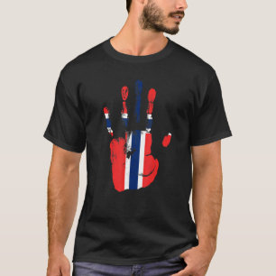 Noorwegen Vlag Hand Mannen Vrouwen Kinder T-shirt