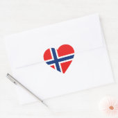 Noorwegen Vlag Hart Sticker (Envelop)