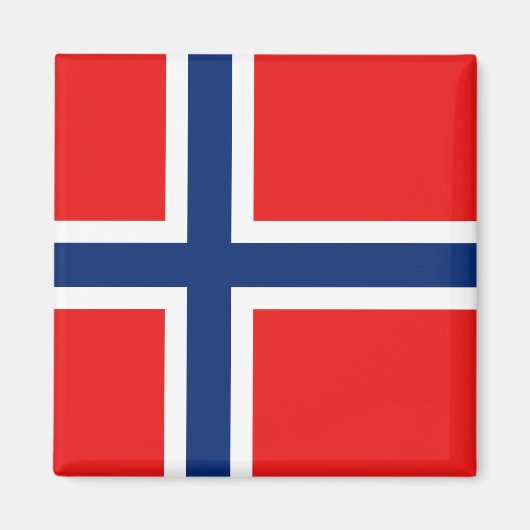 Noorwegen Vlag Magnet (Voorkant)