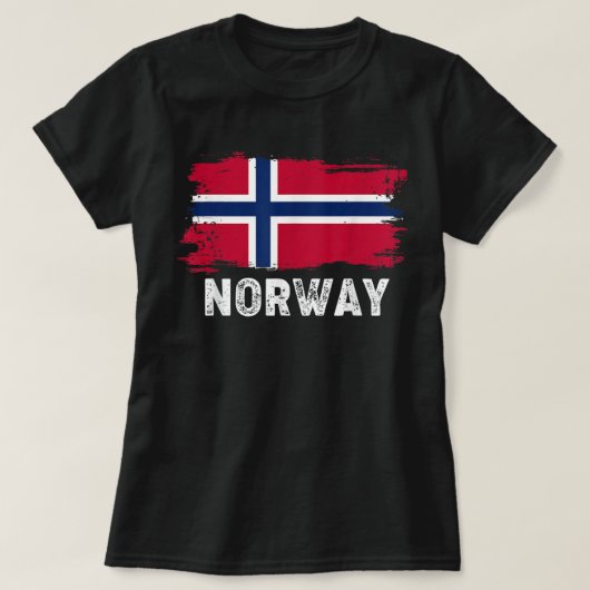  Noorwegen Vlag Noorse gezagstrots T-shirt (Design voorkant)