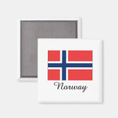 Noorwegen vlag ontwerp magneet (Voorkant / Achterkant)