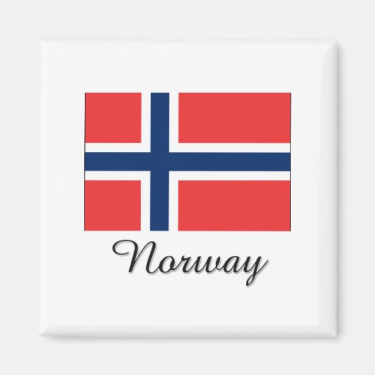 Noorwegen vlag ontwerp magneet (Voorkant)
