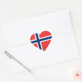 Noorwegen Vlag Prachtig Patriottisch Hart Sticker (Envelop)
