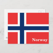  Noorwegen Vlag Reizen Toerisme Briefkaart (Voorkant / Achterkant)