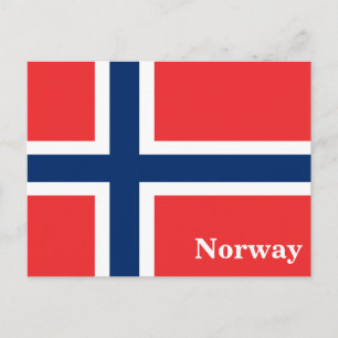 Noorwegen Vlag Reizen Toerisme Briefkaart