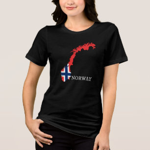 Noorwegen - Vlag van Noorwegen Tri-Blend Shirt