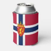 Noorwegen Vlag / Wapen Blikjeskoeler (Blikje Achterkant)
