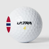 Noorwegen Vlag / Wapen Golfballen (Logo)