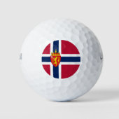 Noorwegen Vlag / Wapen Golfballen (Voorkant)