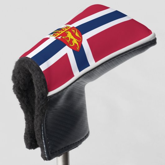 Noorwegen Vlag / Wapen Golfheadcover (3/4 voorkant)
