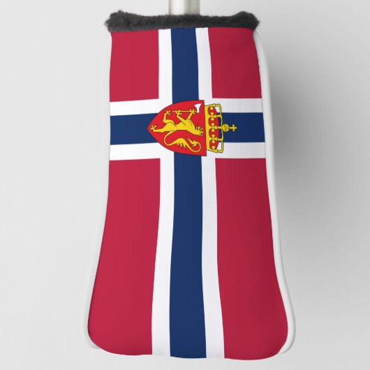Noorwegen Vlag / Wapen Golfheadcover (Draai 90)