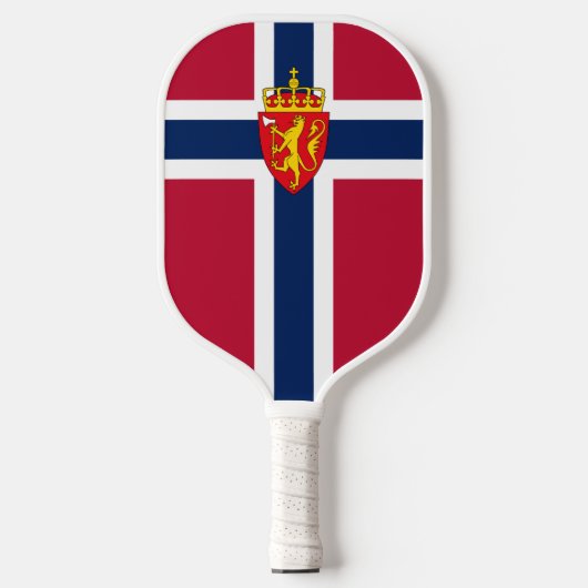 Noorwegen Vlag / Wapen Pickleball Paddle (Voorkant)