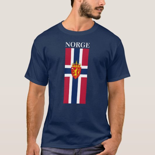 Noorwegen Vlag / Wapen T-shirt (Voorkant)