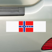 noorwegen vlaggenland noge tekstnaam bumpersticker (Op auto)