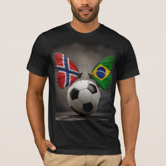 Noorwegen vs Brazilië Voetbal T-Shirt