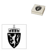 Noorwegen Wapen Rubber Stempel (Gestempeld)