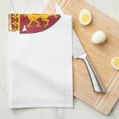 Noorwegen + wapenschild theedoek (Quarter Fold)