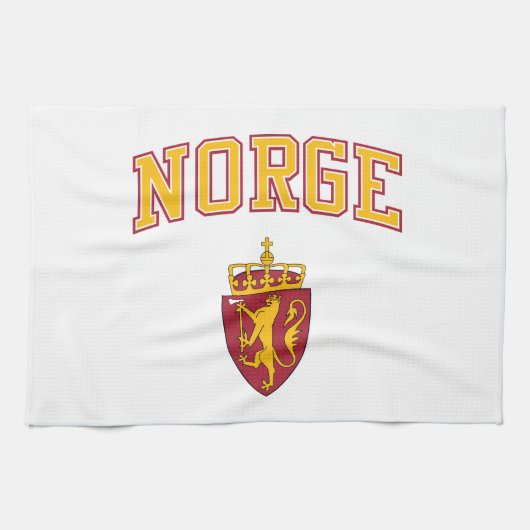 Noorwegen + wapenschild theedoek (Horizontaal)