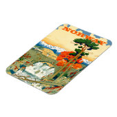 Noorwegen, waterval onder de brug, magneet (Linkerzijde)