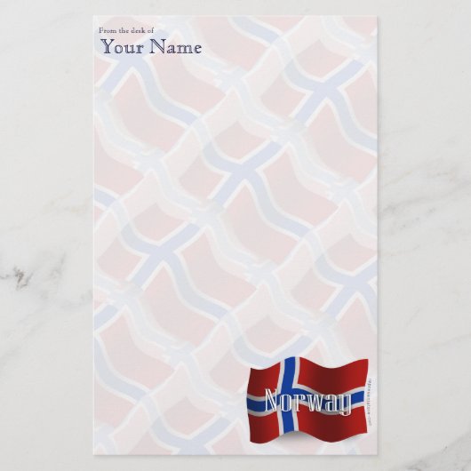Noorwegen Waving Flag Briefpapier (Voorkant)