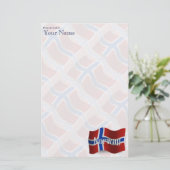 Noorwegen Waving Flag Briefpapier (Staand voorkant)