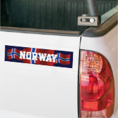 Noorwegen Waving Flag Bumpersticker (Op Truck)