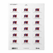 Noorwegen Waving Flag Etiket (Full Sheet)
