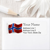 Noorwegen Waving Flag Etiket (Insitu)